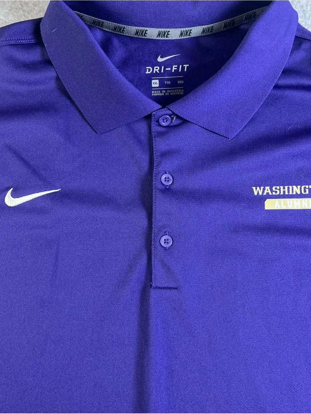 Washington huskies alumni Nike dri fit performance polo shirt men’s 2xl new